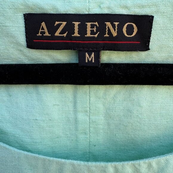 Azieno Womens Sleeveless Mint Green Unique Patchwork Embroidery Maxi Dress M - Picture 2 of 8